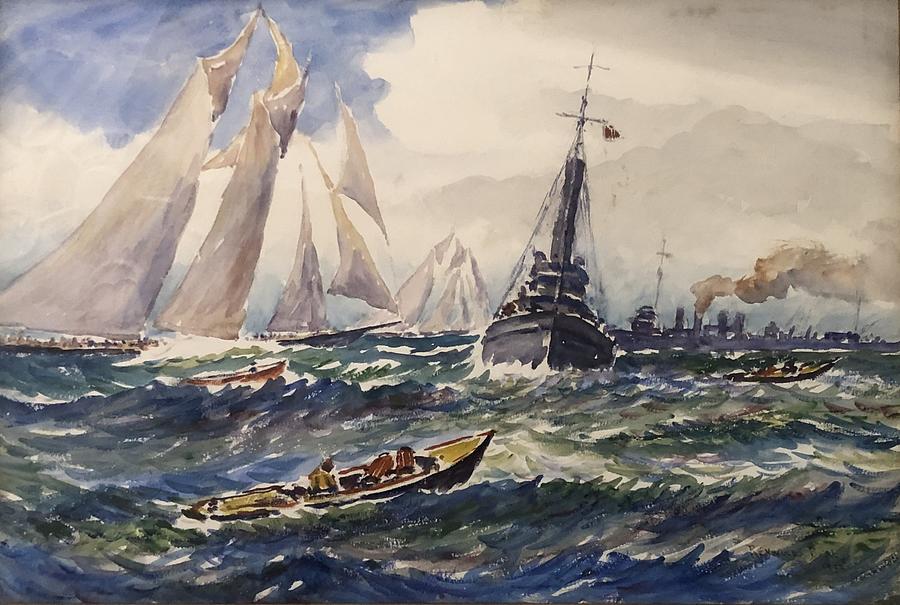 Fishermans Races 281 Painting by Reynolds Beal
