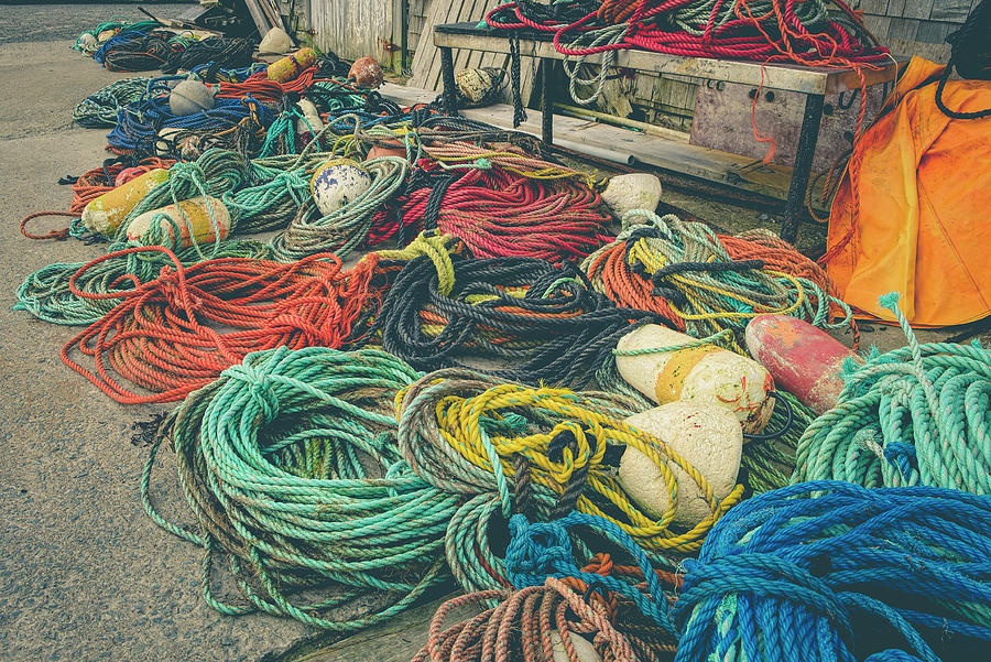 Fishermans Ropes Photograph by Lucinda Walter