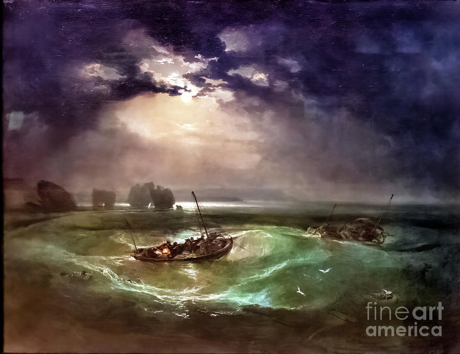 Fishermen at Sea by JMW Turner 1796 Painting by JMW Turner