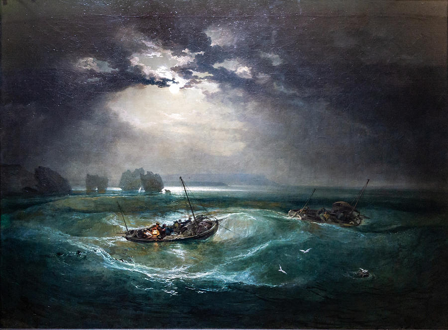 Fishermen at Sea - J. M. W. Turner Painting by Aesthetics Store Fishermen at Sea - J. M. W. Turner Painting by Aesthetics Store