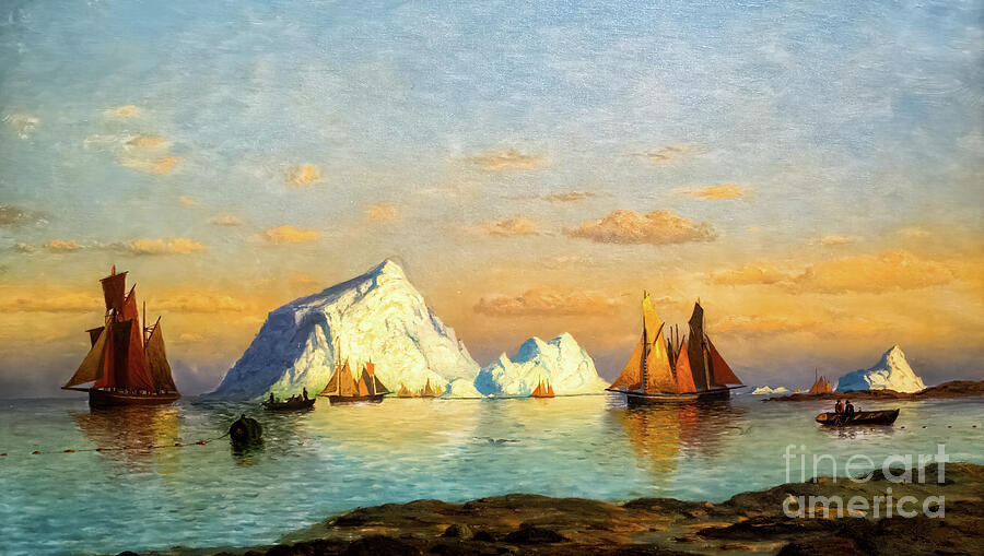 Fishermen Off the Coast of Labrador by William Bradford 1885 Painting by William Bradford