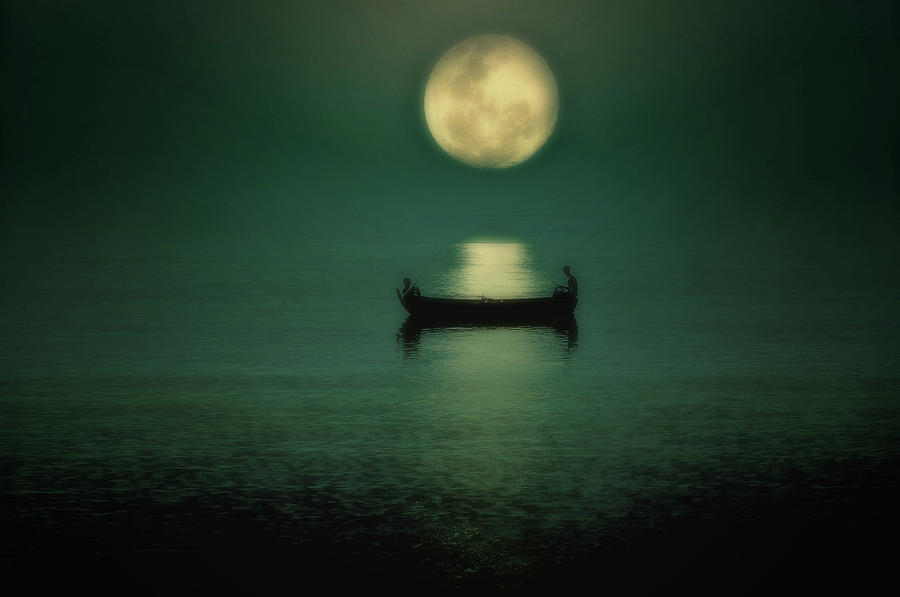 Fishermens Moon Photograph by James DeFazio