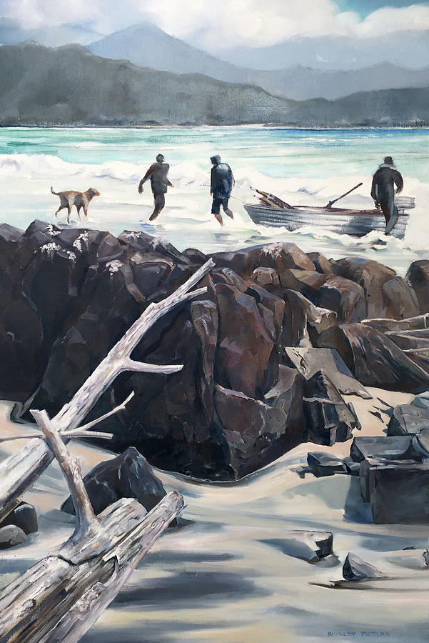 Fishers Return Painting by Shirley Peters