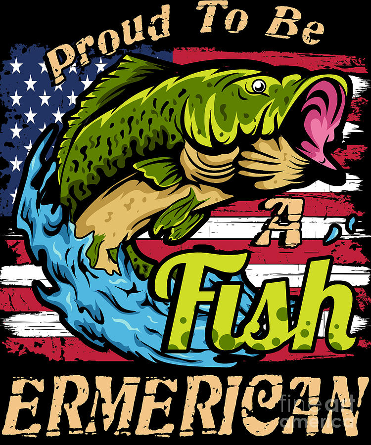Fishing American Flag Fisherman Patriotic Day 4th of July Digital Art by  Alessandra Roth - Pixels