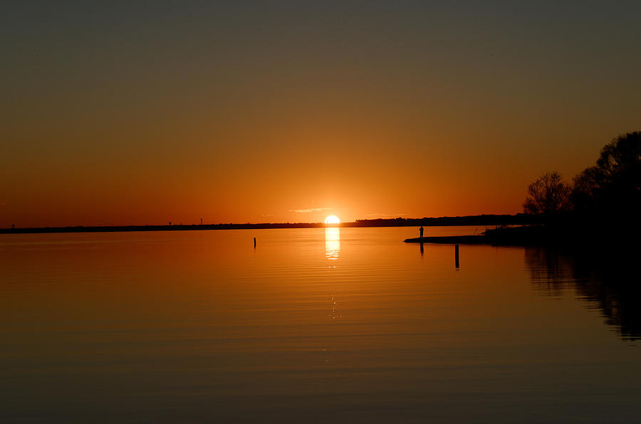 Fishing at Sunset Photograph by Larry Melamed - Fine Art America