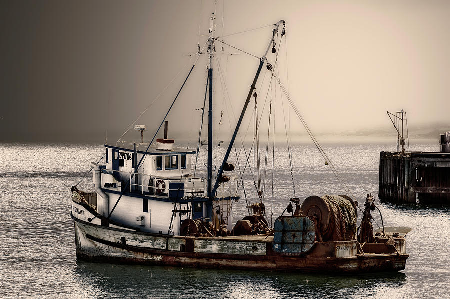 Bay Photograph - Fishing Boat, Fishermans Wharf by Claude LeTien