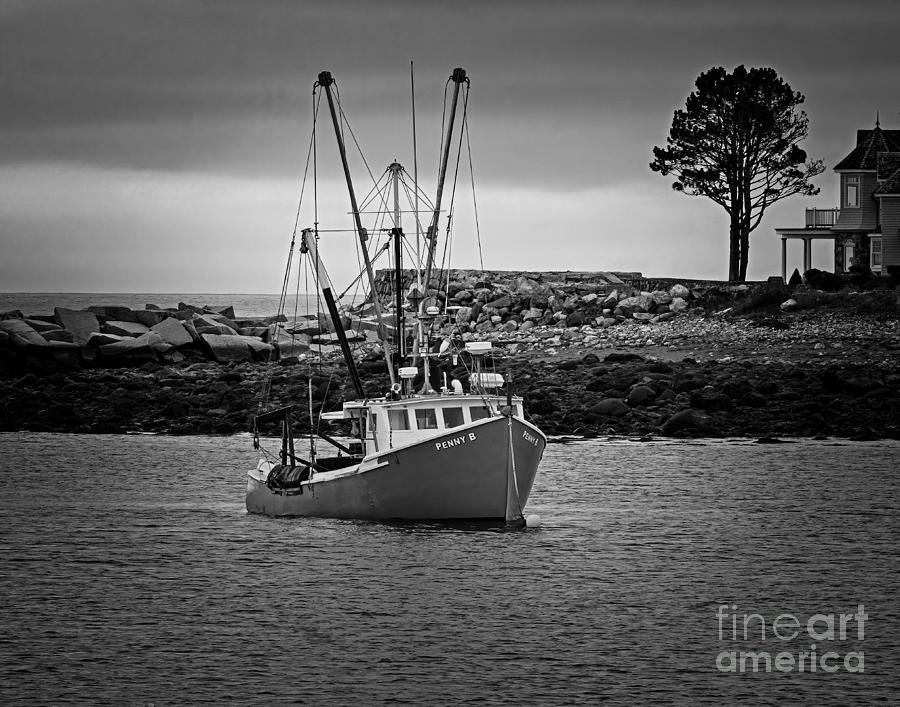 Fishing Boat on the Mooring Photograph by Steve Brown