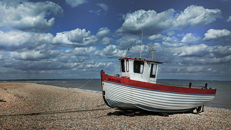 Fishing Boat Rebecca on Dungeness Beach Photograph by Dave Williams ...
