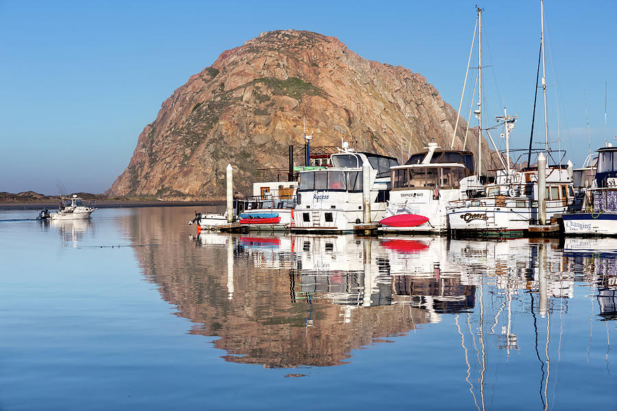 Fishing Boat Reflections in Morro Bay Harbor Photograph by Kathleen Bishop