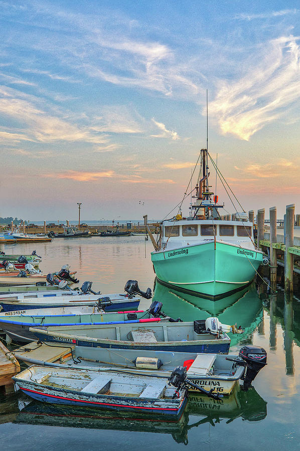 Fishing Boat Underwing Plymouth Harbor Massachusetts Photograph by Juergen Roth