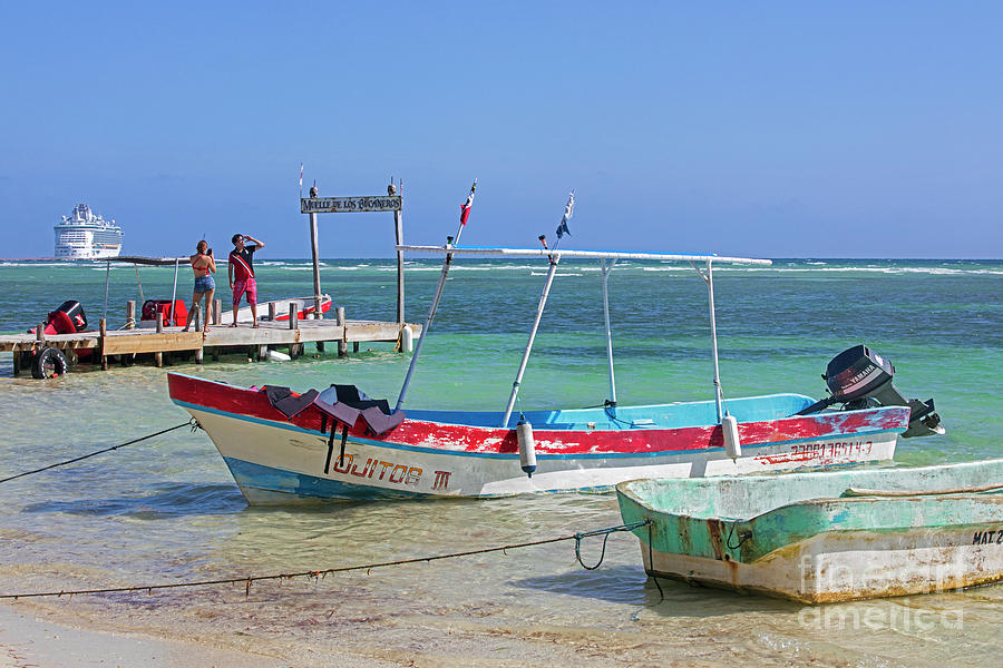 Fishing Boats along the Costa Maya, Yucatan, Mexico Photograph by Arterra Picture Library