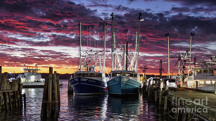 Fishing Boats at Dawn Photograph by Sean Mills