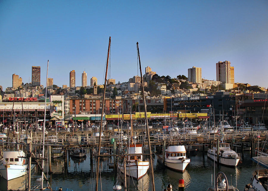 San Francisco Photograph - Fishing Boats at Fishermans Wharf by Connie Fox