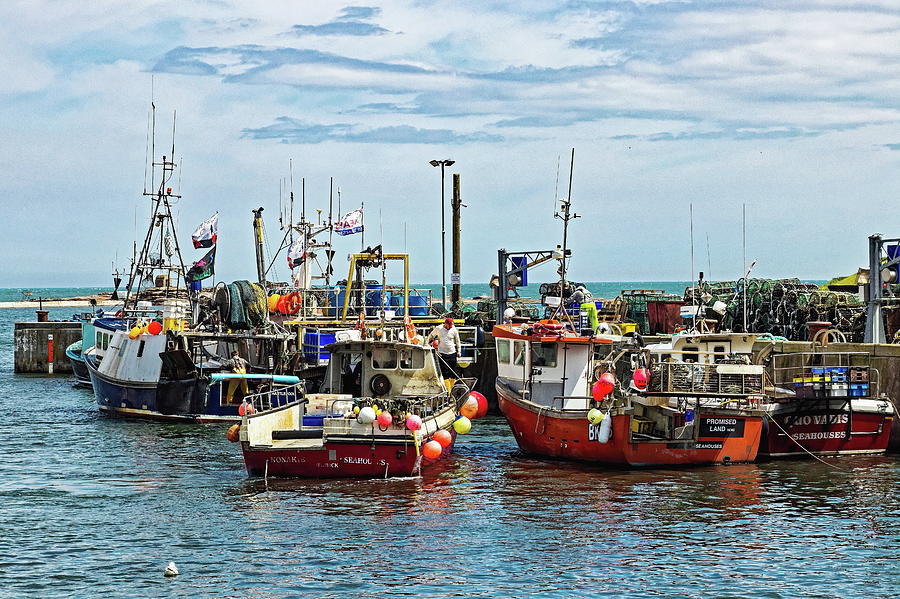 Fishing Boats At Seahouses Photograph by Jeff Townsend
