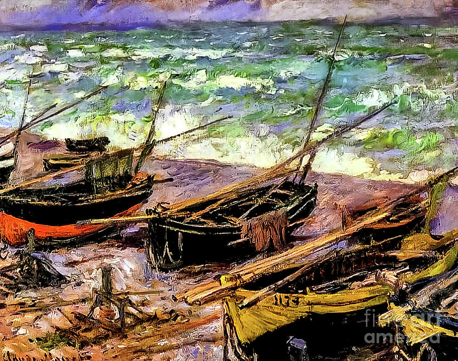Fishing Boats By Claude Monet 1885 Painting