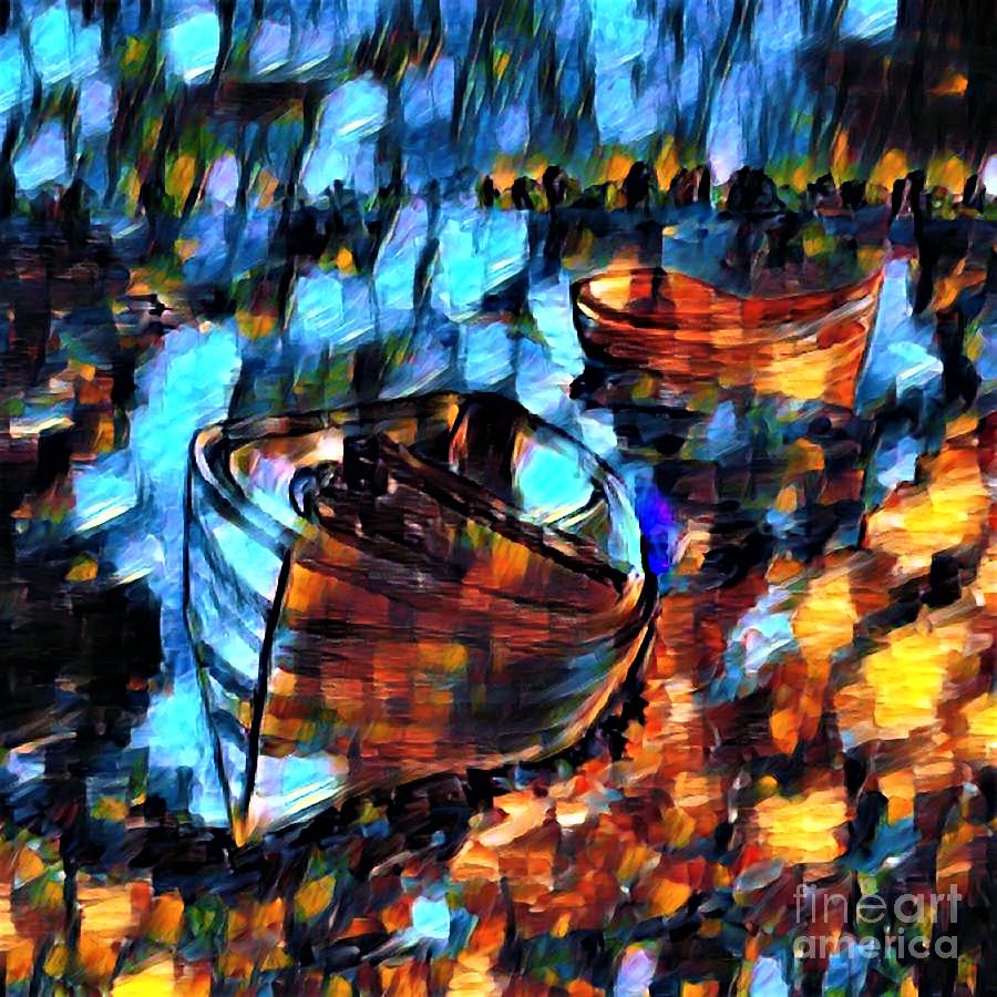 Fishing Boats Painting by Eloise Schneider Mote
