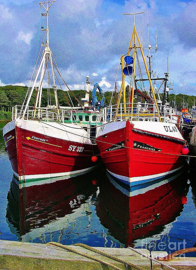 Fishing Boats In Stornoway Harbour Photograph by Lesley Evered