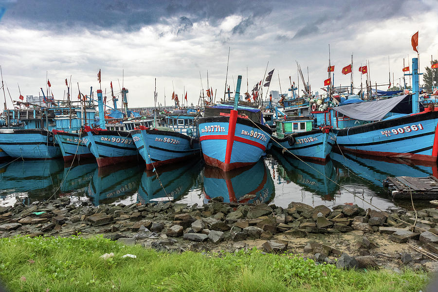 Fishing Boats in Vietnam Photograph by Rich Isaacman