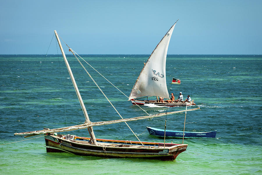 Boat Photograph - Fishing Boats, Kenya by Peter OReilly