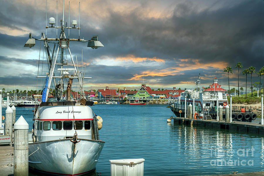 Fishing Boats Long Beach Photograph by David Zanzinger - Pixels