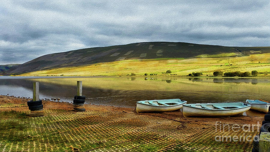 Fishing Boats - Threipmuir Reservoir Photograph by Yvonne Johnstone