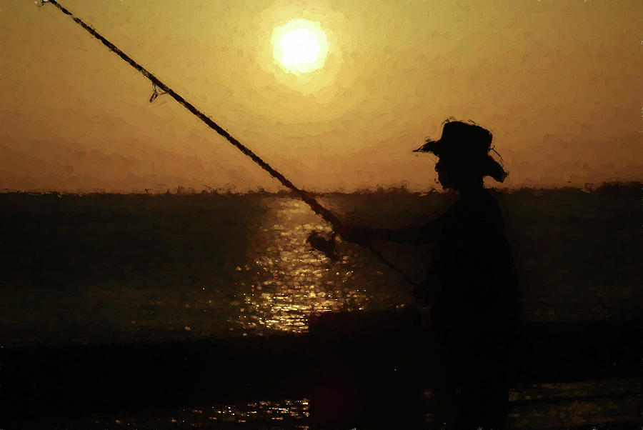 Fishing Boy 0438 - Fading Away Photograph by Jonathan Sabin