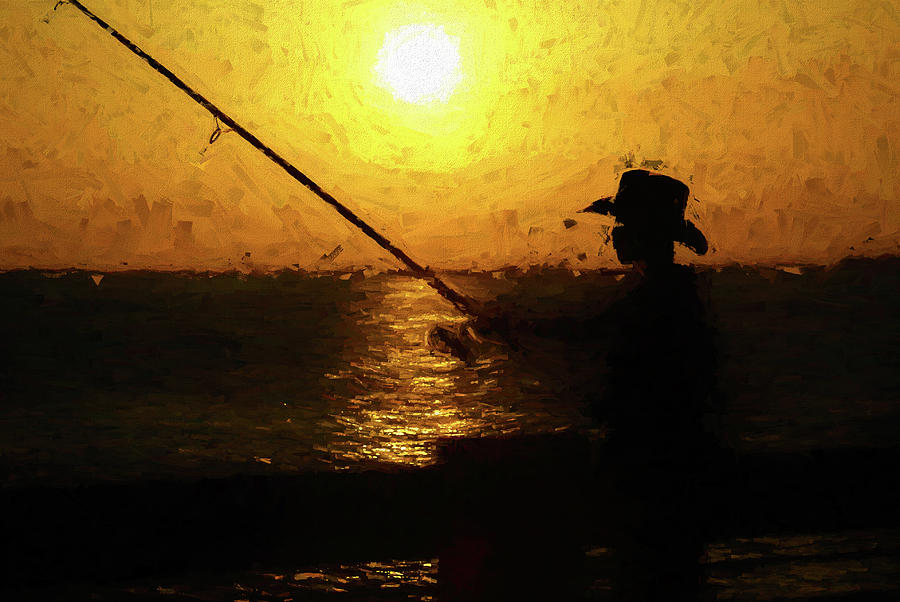 Fishing Boy 0438 - Hopper Photograph by Jonathan Sabin