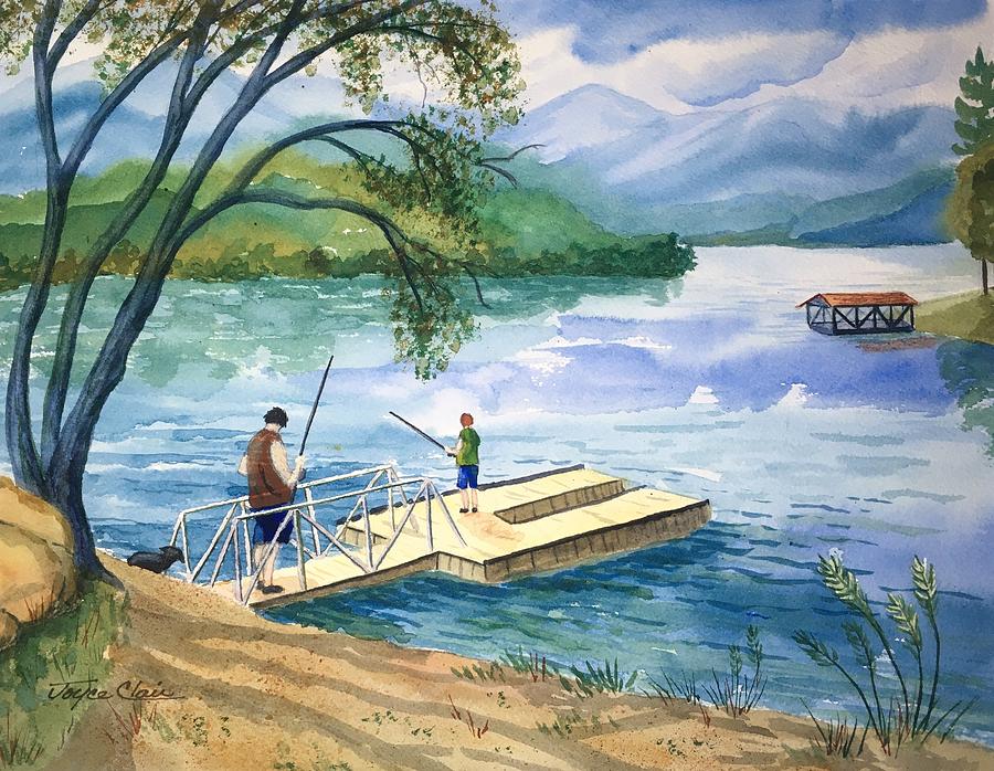 Fishing Buddies Painting by Joyce Clair - Fine Art America