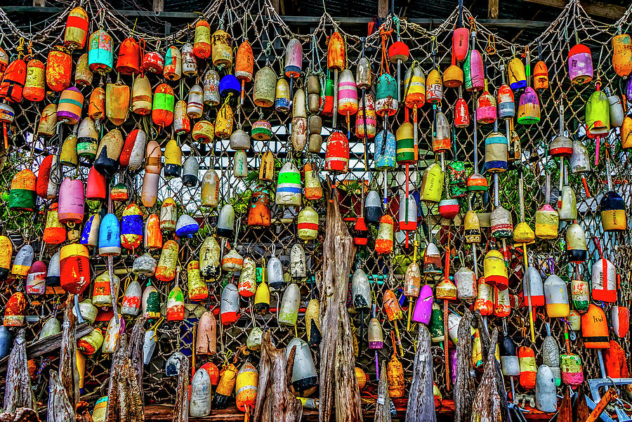 Fishing Buoys Apalachicola Florida DSC00104_2016 Photograph by Greg Kluempers