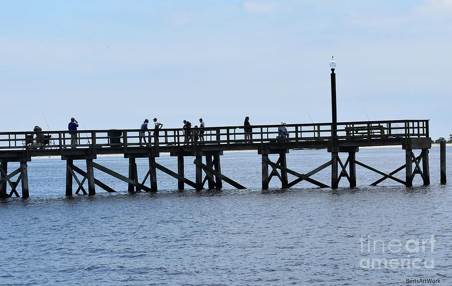 Fishing From the Pier Photograph by Roberta Byram