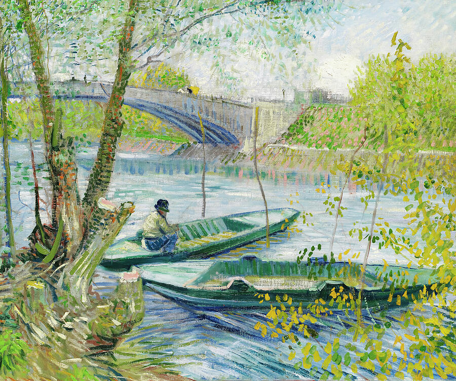 Vincent Van Gogh Painting - Fishing in Spring by Vincent Van Gogh by The Luxury Art Collection