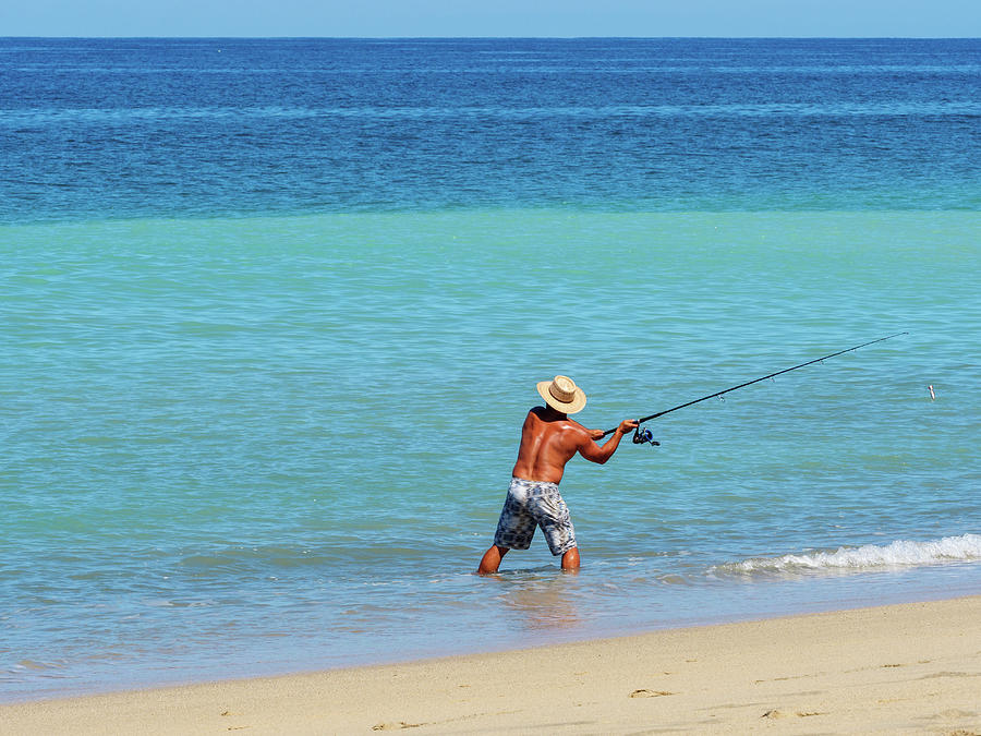 Fishing in the Surf Photograph by Rob Huntley