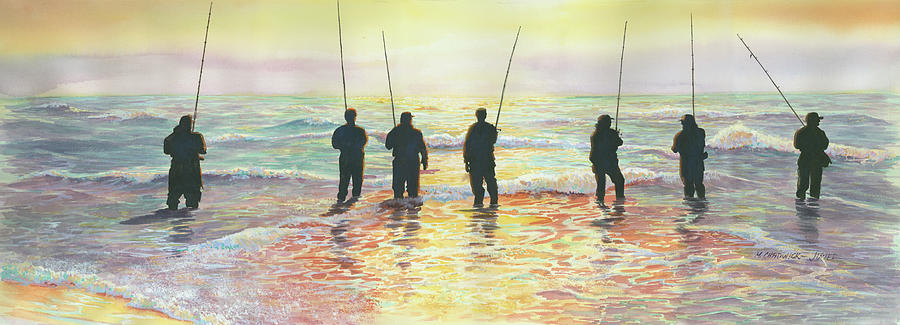 Fishing Line Painting by Marguerite Chadwick-Juner