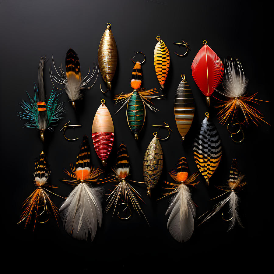 Spinners Digital Art - Fishing Lures II by Karyn Robinson