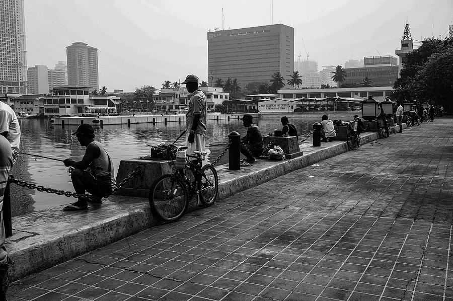Fishing Manila Philippines Photograph by Ron Roberts
