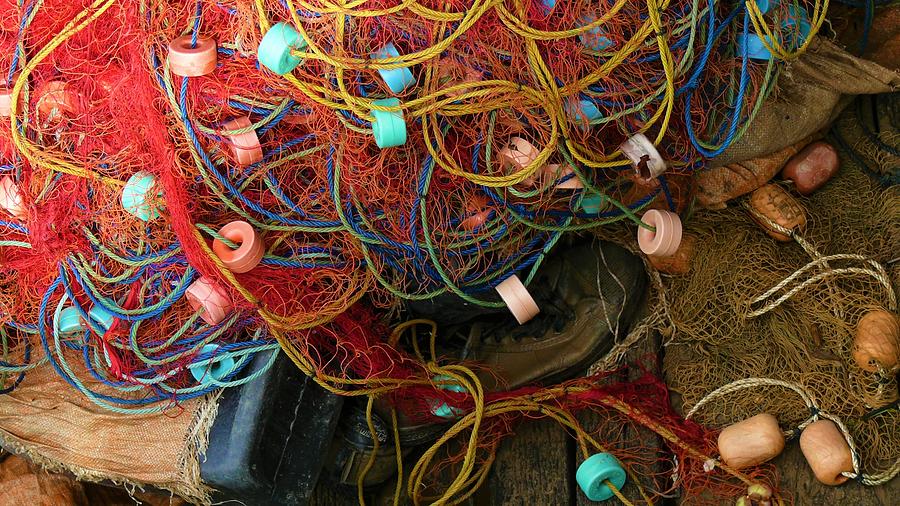 Fishing Net Composition 5 Photograph by Robert Bociaga