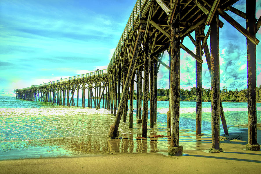 Fishing off the San Simeon Pier Photograph by Floyd Snyder