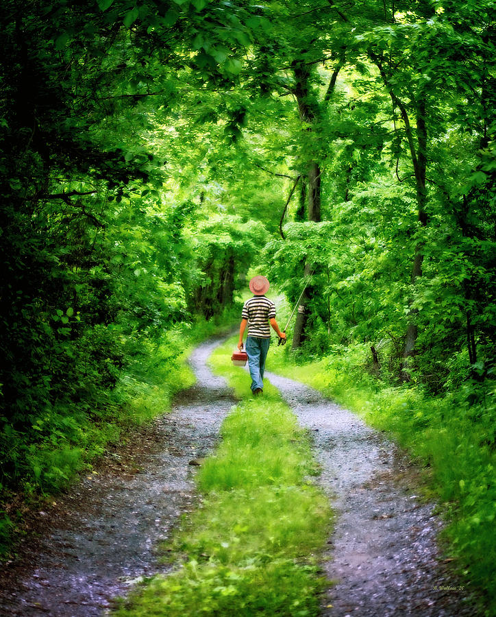 Little Fishing Girl Photograph by Brian Wallace - Fine Art America