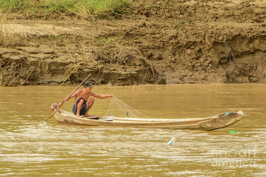 Fishing on the Chindwin 01 Photograph by Werner Padarin