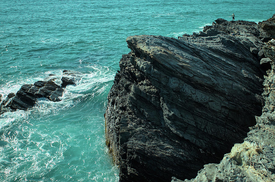 Fishing on the Cliffs of Porto Covo Photograph by Angelo DeVal