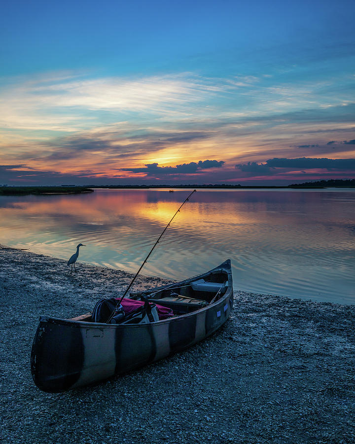 Fishing on the Salt Marsh Photograph by Lon Dittrick