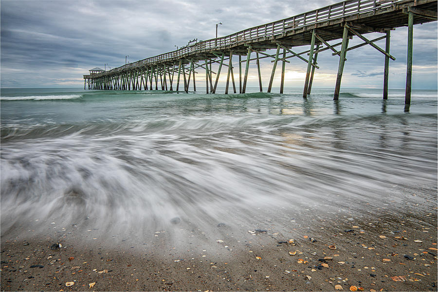 Fishing Pier at Atlantic Beach NC Photograph by Bob Decker
