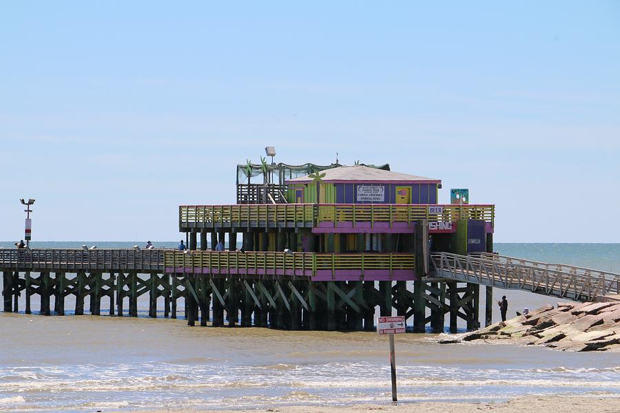 Fishing pier Galveston Photograph by Barbara Charles - Pixels