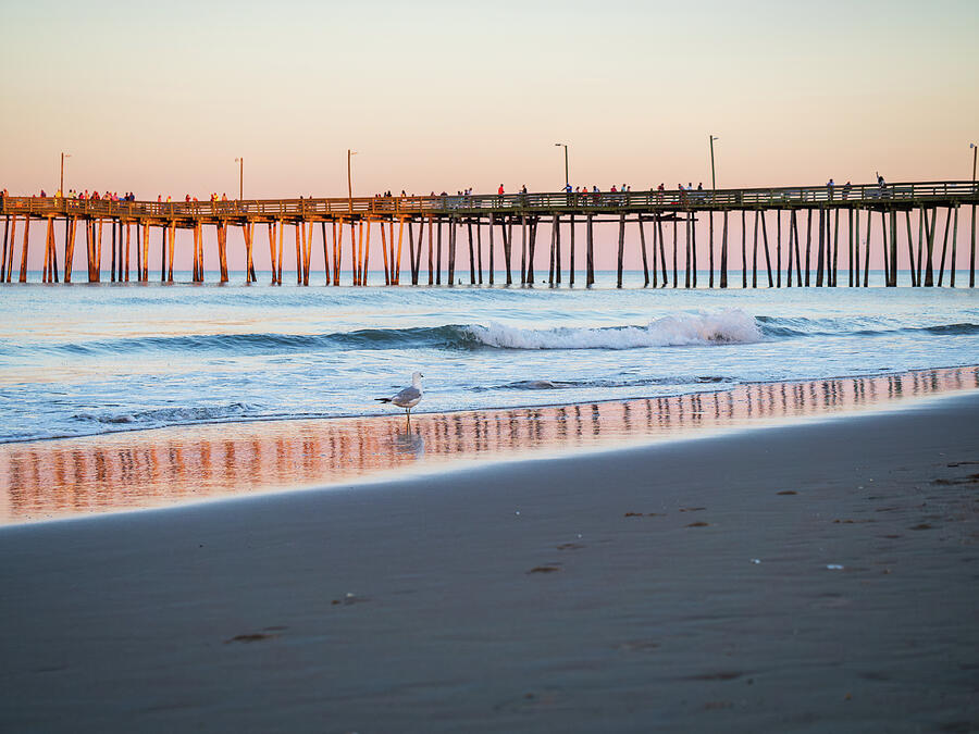 Fishing Pier Reflections Sunset Photograph by Rachel Morrison Fishing Pier Reflections Sunset Photograph by Rachel Morrison