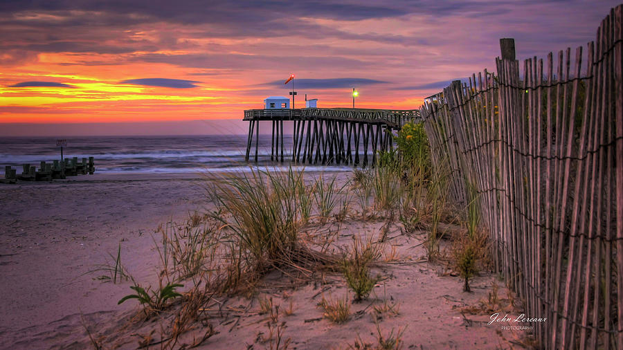Fishing Pier sunrise Photograph by John Loreaux