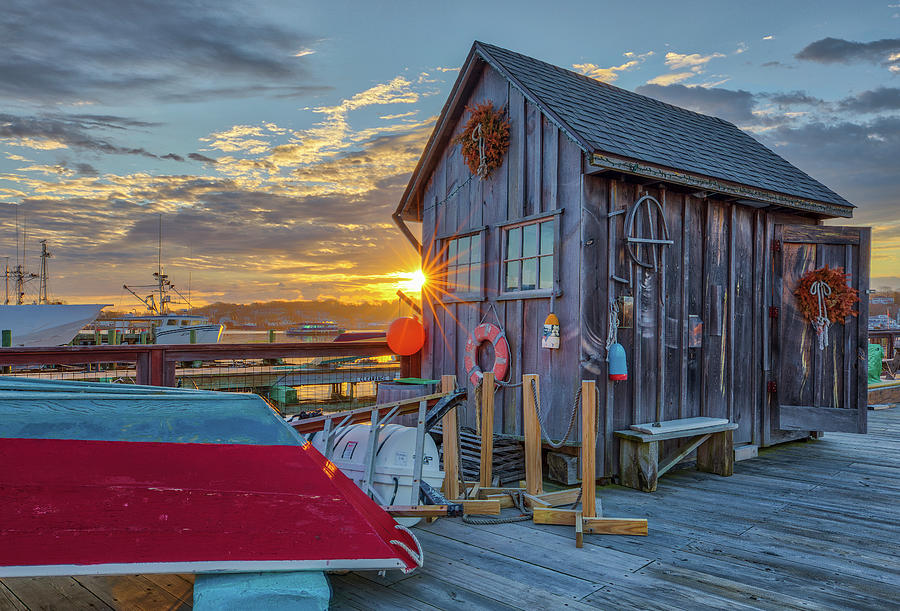 Fishing Shack and Boat at the Maritime Gloucester Photograph by Juergen Roth
