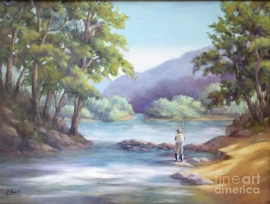 Fishing Spot Painting by Karen Powell - Fine Art America