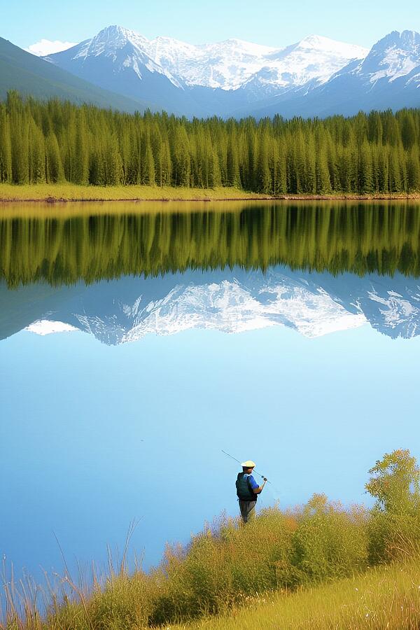 Fishing The Colorado Digital Art by David Dehner