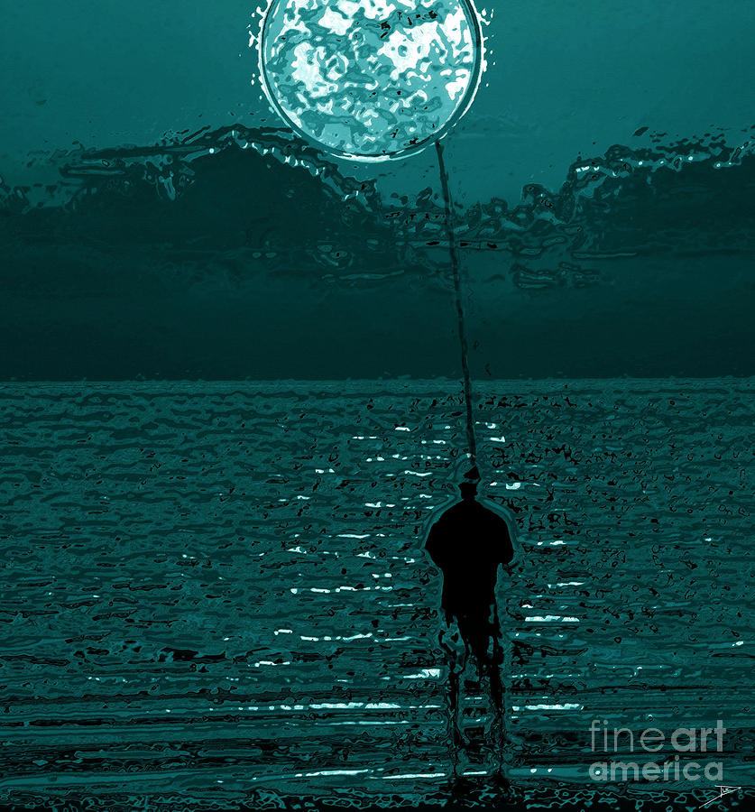 Fishing The Full Moon Painting