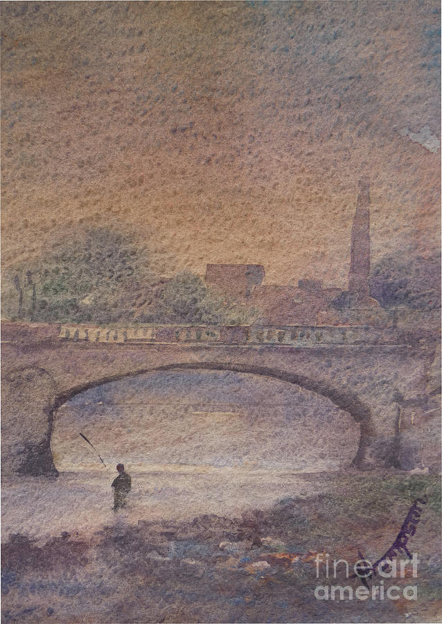 Fishing the Shannon Limerick Painting by Keith Thompson